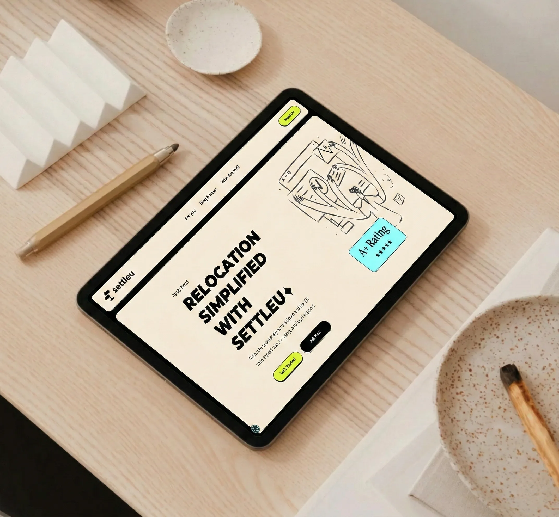 SettleU EU relocation platform showcasing KAUFAST client portfolio